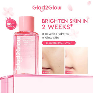 Glad2Glow Pomegranate Niacinamide Brightening Toner 80ml – Toner Pencerah untuk Kulit Kusam Cepat Meresap Hasil Glowing Aman untuk Kulit Sensitif