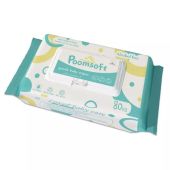 Poomsoft ทิชชู่เปียกสำหรับเด็ก 80 แผ่น เด็กผู้ชาย เด็กหญิง BABY wipes กระดาษเปียก ทิชชู่เปียกเช็ดมือ ผ้าเปียก ทิชชู่เปียกเด็ก