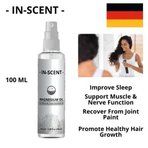 IN SCENT Magnesium Oil Food Grade | Mg Oil | 100 ML | Ancient Minerals | Natural Source from Zechstein Sea