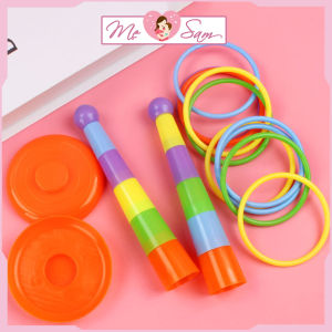 Bộ trò chơi ném vòng bằng nhựa cho bé thảy vòng chóp giao thông Shop Mẹ Sam