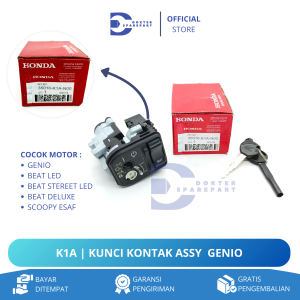 K1A KUNCI KONTAK ASSY KEY SATU SET GENIO / BEAT LED / BEAT DELUXE / BEAT STREET LED / SCOOPY