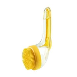 PENTU Hair Removal Pet Bath Brush Long Handle 2 in 1 Design Pet Wash Brush Pet Supplies Soft Silicone Pet Grooming Brush Pet Bathing