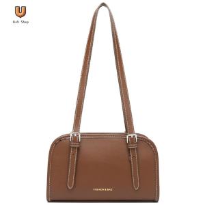 Women Leather Shoulder Bag with Inner Pocket Underarm Bags Solid Color Shoulder Handbags Purses Trendy Shoulder Handbag for Work Travel [Ueb Shop]