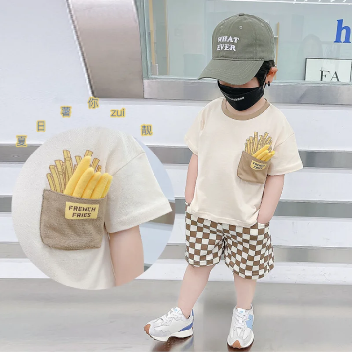 KANSU 4 PIECE CHIC BOYS SET - RED main image 1