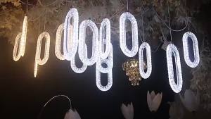 10pcs Romantic Mirror Ceiling Light 10-head Acrylic Water Drop Led Christmas Day Decorative Light