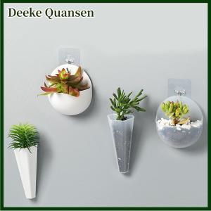 Deeke GUDE001 Lofty Sáng Tạo Treo Tường Acrylic Vase Treo Tường Planter Plant Flower Pot Chủ