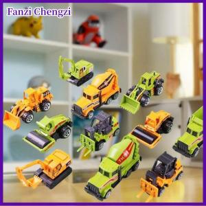 Fanzi 6 cái bộ Giáo Dục Đồ Chơi Hợp Kim Nhựa Kỹ Thuật Xe Tải Xe Xây Dựng Mô Hình Xe Loader Máy Kéo Máy Xúc Cho Kid Quà Tặng