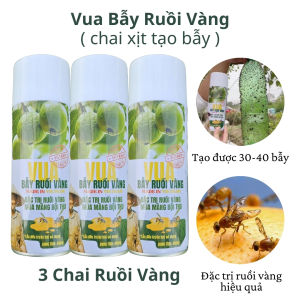 Combo 3 Chai Keo Dính Bẫy Ruồi Vàng - VUA BẪY RUỒI VÀNG - Dung tích 450ml - Hàng Việt Nam chất lượng cao