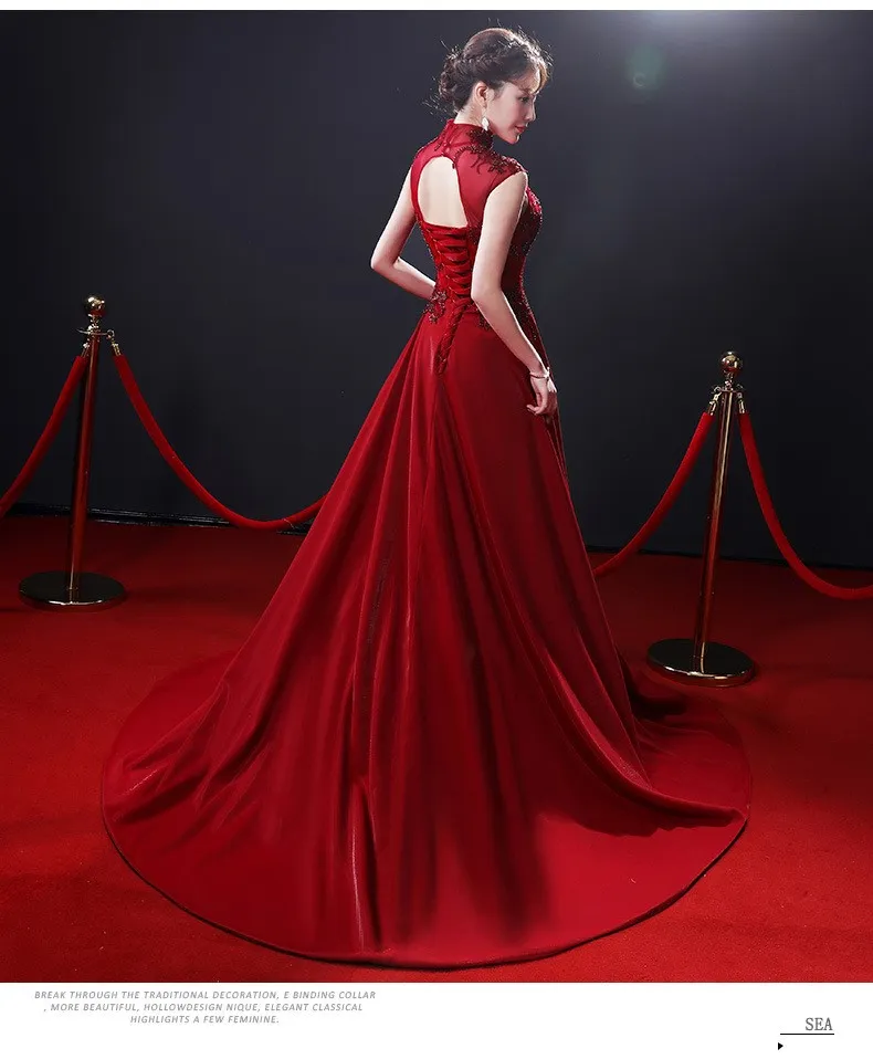 Red on sale elegant gown