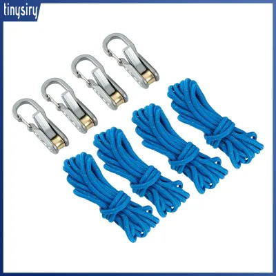Weather-resistant Rope Tensioner Camping Rope Tensioner 4 Pcs Heavy Duty Metal Rope Tensioner with Roller Cord Outdoor Camping Hiking Boating Guyline Adjuster and Tightener for Backpacking Gear