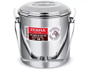 Camen ZEBRA 1 ngăn 14cm khoá tự động - Có ngăn trong sâu lồng (5.5cm)