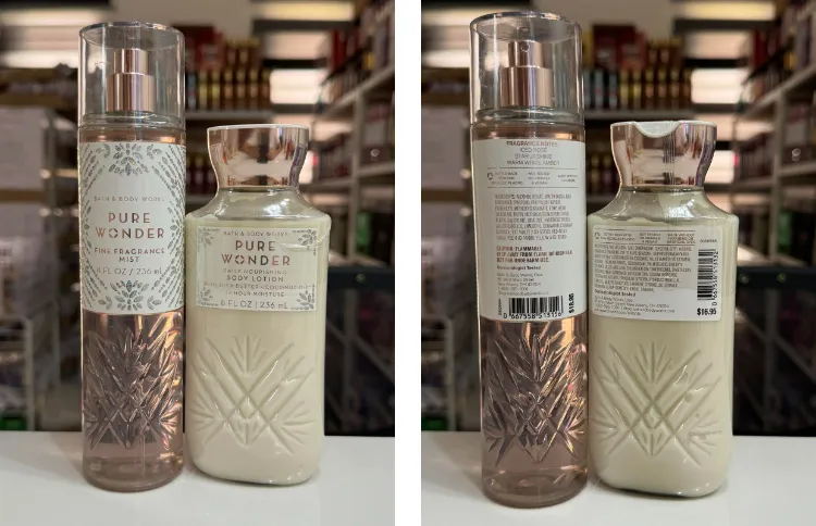 BBW Pure Wonder Fragrance Mist and Lotion 236mL Pure Wonder bath and body  perfume Pure Wonder Lotion and Mist Set