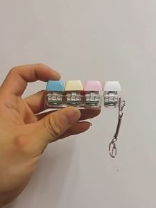 CuddleCove 4/9 Keys Keyboard Fidget Toy with Light Stress Relief Clicker Toys Keyboard Keychain Kids Toys Gift