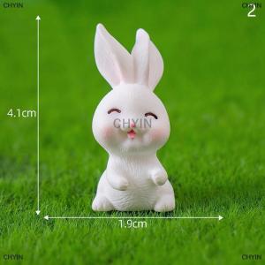 [COD] CHYIN Mini Cartoon Rabbit Carrot Micro Landscape Figurines Desktop Decoration Gardening Animal Resin Home Accessories Easter Ornament