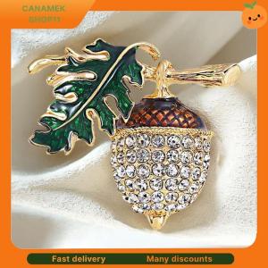 ❣️❣️❣️ Exquisite Fashion Rhinestone Cedar Nut Brooches Women Coat Clothing Badges Jewelry Accessries