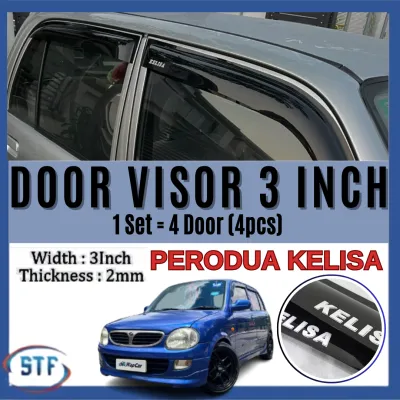 Perodua Kelisa Door Visor 3 Air Press Window Acrylic Wind Deflector For Perodua Kelisa (4PCS/SET)