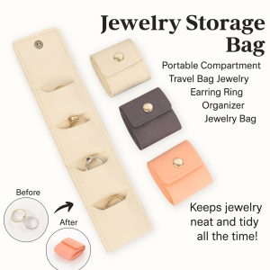 Portable Jewelry Bag Compartment Organizer