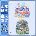Shandong Qingdao Weihai Zibo City Wooden Fridge Magnet Custom Tourist Attractions Souvenir Magnetic Sticker In Stock. 