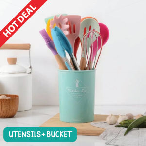 [Senduk Viral] Silicone Kitchen Cooking Utensil Set Non-Stick Heat Resistance / Set Peralatan Dapur