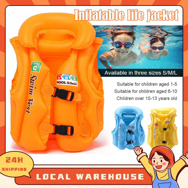 【🇲🇾Stock 】Baby Life Jacket Large Buoyancy PVC Inflatable Swimming Vest ...