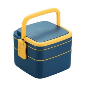 Lunch Box Set Susun 2 Free Cultery Kotak Bento Bekal Karakter Anti Tumpah Lunchbox Tempat Makan