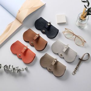 ENDPOINTS Glasses Box Retro Eyewear Cover Spectacle Case For Women Hanging For Men Glasses Storege Case PU Leather Glasses Case Sunglasses Pouch Eyewear Pouch Eyewear Protector