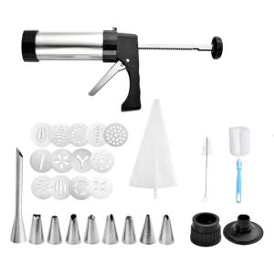 Churro Maker Machine Kits for Food Preparation Steel Cookie Press Guns with Piping Nozzles Practical Baking Gadget