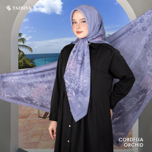 TAZBIYA SCARF - Cordelia Series I Tazbiya Hijab Voal Motif Laser Cut I Jilbab Motif Voal