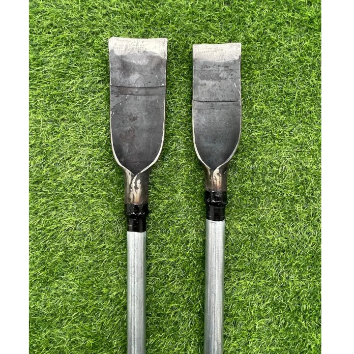 เสียมขุดดินเหล็กใบเลื่อยตัดหินอ่อน ด้ามแป๊บ 6 หุน