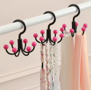 Gantungan Serbaguna Rotating 6 Hook Multifungsi Hook Pakaian Rumah Tangga Gantungan Pakaian Bra Rack Hanger Rotatable Closet Organizer