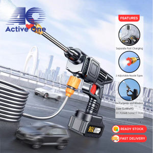 ACTIVEONE Cordless High Pressure Car Washer Rechargeable Electric Water Foam Machine Water Jet Machine Cuci Kereta Automotive Motor Nozzle Pipe Snow Foam - Fulfilled by ACTIVEONE