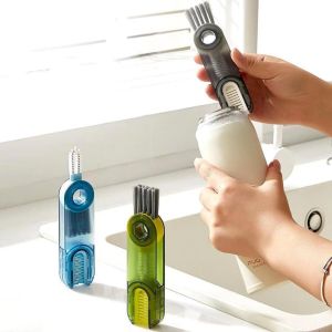 BÀN CHẢI VỆ SINH 3IN1 ĐA NĂNG – COMBO 2 CÁI – CỌ RỬA BÌNH NƯỚC ỐNG HÚT INOX NẮP LY XOAY 360° LÀM SẠCH SÂU KHÔNG MÙI