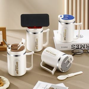 Ready Gelas Mug Cangkir Office Cup Fashion Hundler Grip Bahan Stainless Steel 500ml