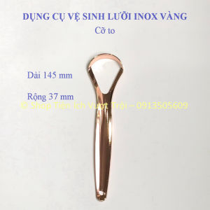 Dụng cụ nạo sạch rêu lưỡi cỡ to bằng Inox dùng bền cây rơ lưỡi người lớn cỡ lớn chống hơi thở hôi nóng-Tiện Ích Vượt Trội
