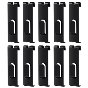 10pcs Heavy Duty Metal Grid Panel Hooks Smooth Black Finish Corrosions Resistant Hangers Wall Mounted Display Hooks