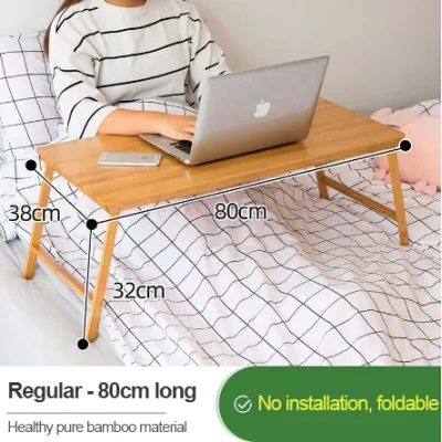 Folding table rectangular small coffee table bed bamboo small table home simple small low table