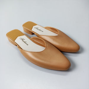 Wolf.id SPT-73 Sandal Sepatu Wanita Slip-On Mules Woman Shoes Polos Cewek Korea Terbaru BISA COD