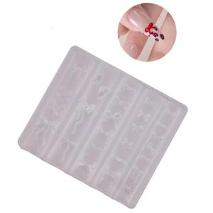 3D Bowknot khuôn mẫu móng tay nghệ thuật khuôn silicon cung móng tay khuôn mẫu Giấy nến mẫu móng tay khuôn mẫu trang trí móng nghệ thuật