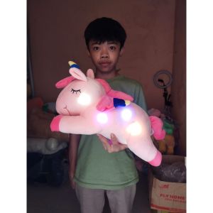 boneka unicorn kuda poni laying XL / boneka led / boneka lucu / kado anak perempuan / kado lucu / boneka terbaru