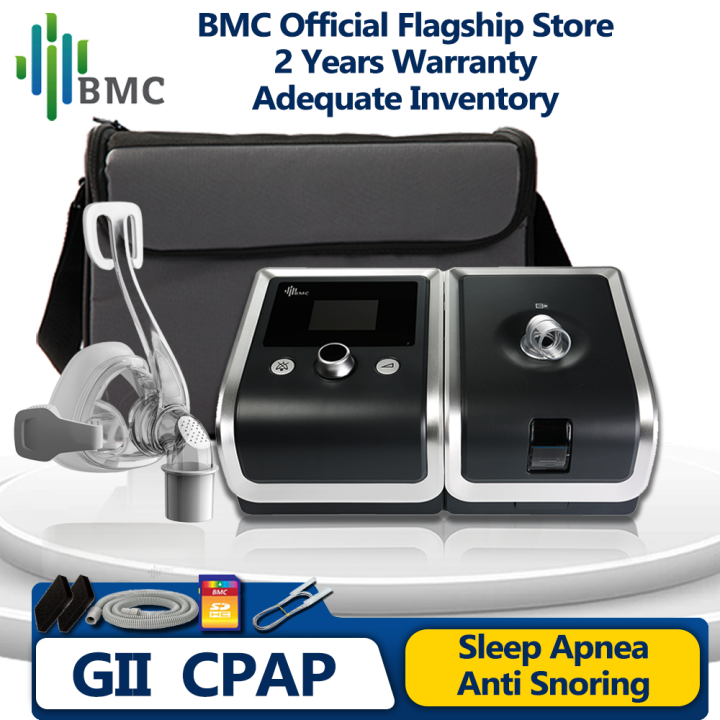 BMC E20C CPAP Machine Sleep Apnea Device With Mask Fixed Pressure English Language Menu Reduce