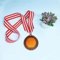 Medali Warna Emas Perak Perunggu Plus Tali Merah Putih Medalion Mendali Custom Gold Silver Bronze Penghargaan Lomba Kejuaraan Olimpiade Hadiah Wisuda Souvenir Acrylic Akrilik 100% Bahan Resin. 