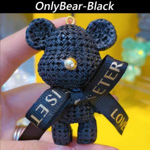 Beruang resin wol beruang gantungan kunci lucu kreatif perhiasan kunci liontin tas boneka liontin gantungan kunci