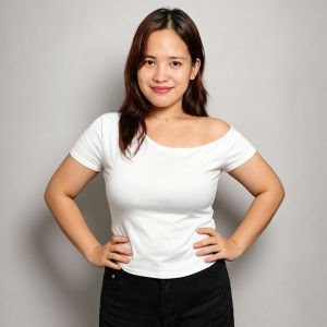 Korean Style Off Shoulder T-Shirt for Women Slim Fit Short Sleeve T-Shirt Casual Top