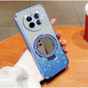 Casing Realme 13 12 Plus Luxury Gliter Premium TPU Ring Holder Mirror