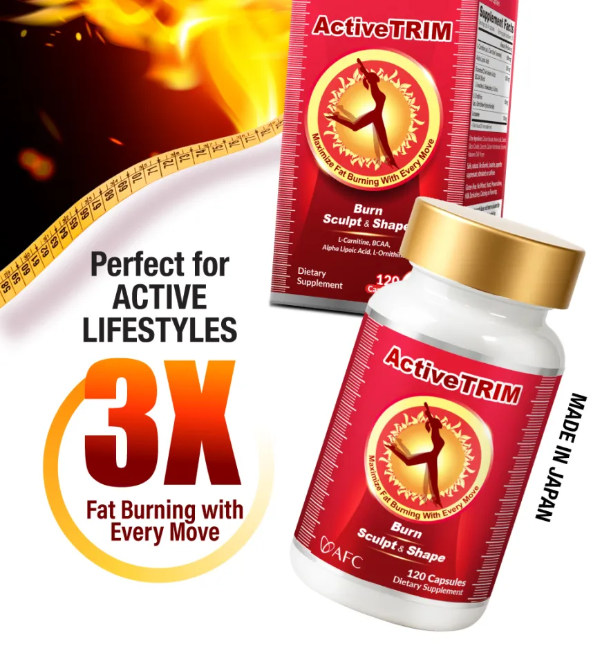 l carnitine japan 2 Boxes】 AFC ActiveTRIM Fat Burner 60 Day, 240 Capsules Non Stimulant & Caffeine Free, Made in Japan FINE JAPAN