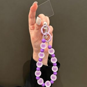 JAYQQ Dopamine Dây đeo điện thoại đính hạt Chống thất lạc Bề mờ như da dây chuyền móc khóa đính hạt Quà tặng Di động Dây đeo điện thoại di động Dành cho Nữ Giới và Thiếu Nữ