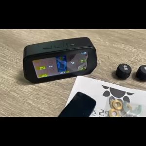 Tire Pressure Monitor Time Temperature Smart Digital Display with Solar Power Speed Sensor for Cars and Trucks