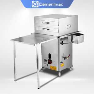 Elementmax ครื่องนึ่งเส้นก๋วยเตี๋ยว ระบบแก๊สอัตโนมัติ สแตนเลส เครื่องนึ่งแบบมีลิ้นชัก เหมาะสำหรับร้านอาหารเช้า