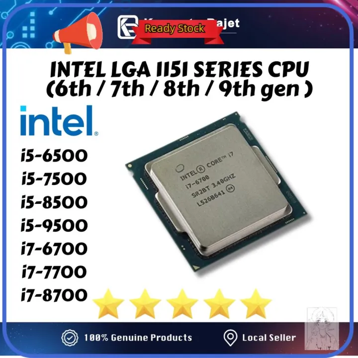 ⭐ ⭐PROMOTION⭐ ⭐ ✼Intel Processor LGA 1151 i5-6500 i5-7500 i5-8500 i5-9500 i7-6700 i7-7700 i7-8700 i5-10500 H110 B150 H310 H365 Z370 Z170♛