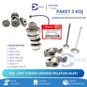 KOJ (PROMO) PAKET 3 NOKEN AS + PELATUK KLEP + KLEP SET GENIO / BEAT / PAYUNG / TEMPLAR / BATANG KEM